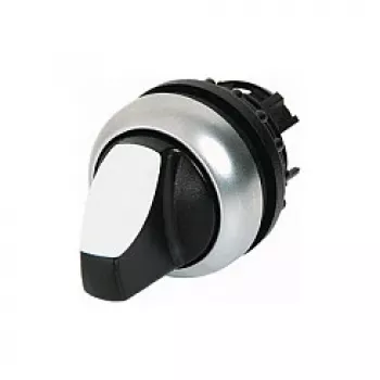 Eaton M22-WRK selektoriaus jungiklio pavara, 3 padėtys, fiksuojama, juoda, titano rėmelis, IP69K
