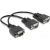 Delock Y-splitter laidas D-Sub 9 vyriškas į 2 x moteriškus su varžtais 25 cm