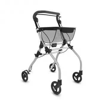 Weinberger Indoor Rollator su padėklu ir krepšiu – sulankstomas aliumininis vaikštynė, antracitas