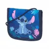 McNeill Disney Stitch krūtinės maišelis mėlynas - vaikų kaklo piniginė su užtrauktuku ir Velcro kišenėmis