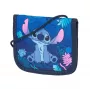 McNeill Disney Stitch krūtinės maišelis mėlynas - vaikų kaklo piniginė su užtrauktuku ir Velcro kišenėmis