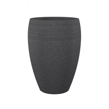 Emsa Landhaus gėlių vazonas 283/65 Black-Granite D47 – 47 cm apvalus vazonas, 38 L, atsparus UV ir šalčiui, vidaus ir lauko