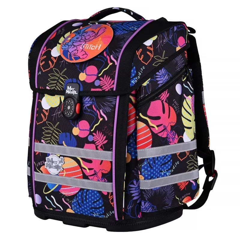 McNeill PERFECTO 5 dalių mokyklinė kuprinė su sportine kuprine ir penalais - Disney Stitch III