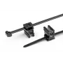 HellermannTyton T50ROSEC4A-PA66W-BK kabelio raištis su eglutės tipo tvirtinimo spaustuku, 200 mm x 4,6 mm, juodas, 100 vnt.
