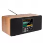 Albrecht DR 864 Stereo DAB+ FM radijas su Bluetooth, medinis korpusas, 2x7W RMS, 2,4 inch TFT spalvotas ekranas, dvigubas žadintuvas, AUX-in, ausinių lizdas, USB įkrovimas, nuotolinio valdymo pultelis