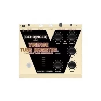 Behringer VT999 Vintage Tube Overdrive efektų pedalas su 12AX7 lempa, 3 juostų ekvalaizeriu ir maitinimo šaltiniu