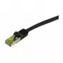 SYNERGY21 CAT6A S/FTP Patch kabelis RJ45, 500 MHz, 7,5 m, juodas, TPE/LSZH, vidaus/lauko, atsparus UV/vandeniui/alyvai, AWG26, CAT7 žaliavinis kabelis