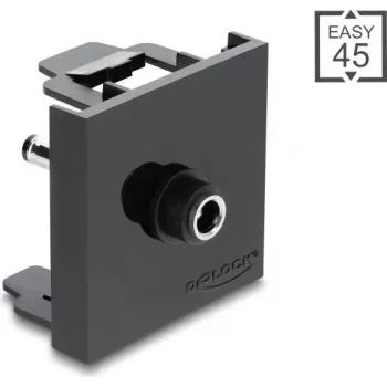 Delock Easy 45 modulis DC 5,5 x 2,1 mm lizdas į DC 5,5 x 2,5 mm kištuką, juodas