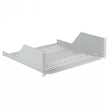 EFB ELEKTRONIK 19 inch 3U fiksuota konsolinė lentyna, 450 mm gylio, 36 kg apkrova, šviesiai pilka RAL 7035