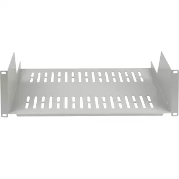 EFB ELEKTRONIK 19 inch 3U fiksuota konsolinė lentyna, 450 mm gylio, 36 kg apkrova, šviesiai pilka RAL 7035