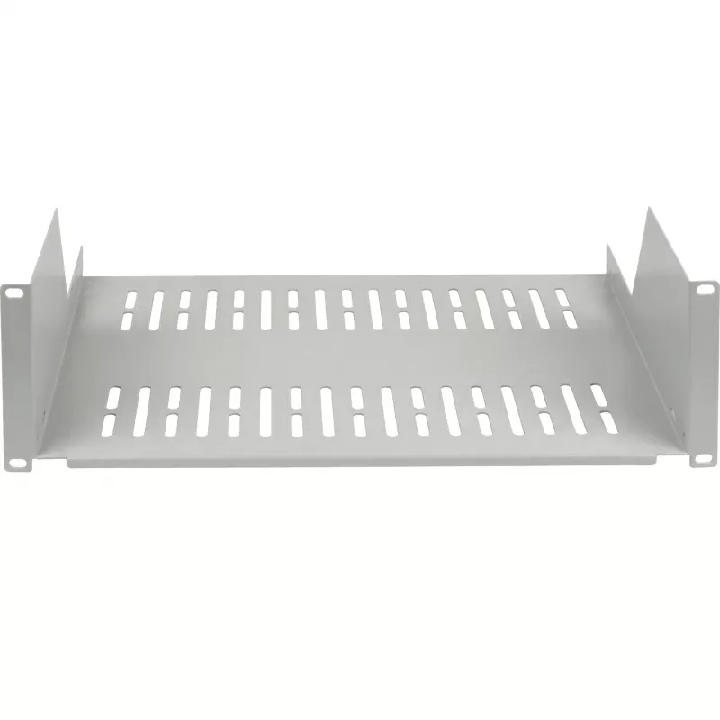 EFB ELEKTRONIK 19 inch 3U fiksuota konsolinė lentyna, 450 mm gylio, 36 kg apkrova, šviesiai pilka RAL 7035