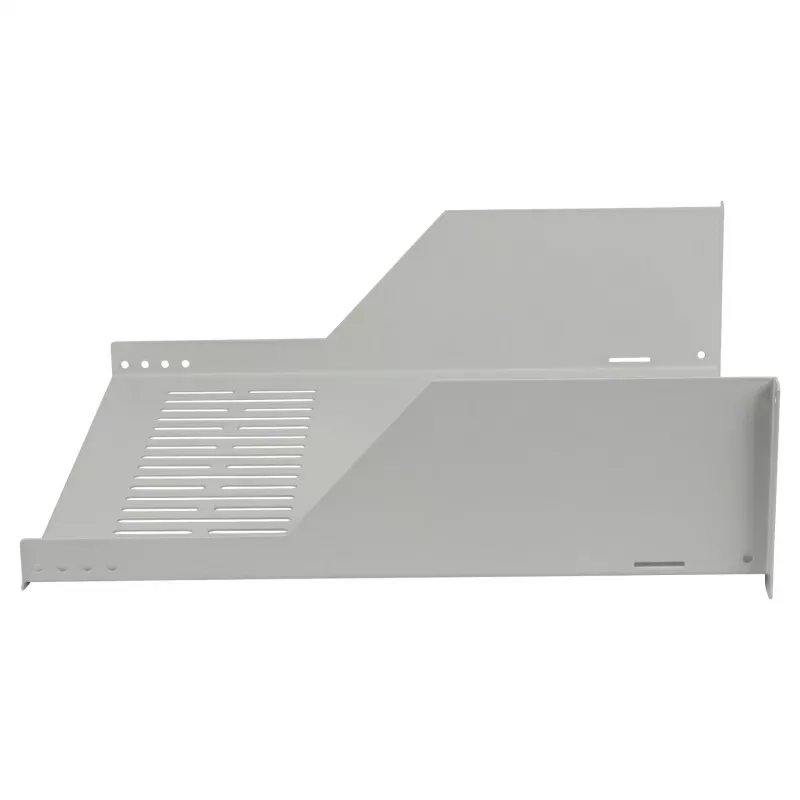 EFB ELEKTRONIK 19 inch 3U fiksuota konsolinė lentyna, 450 mm gylio, 36 kg apkrova, šviesiai pilka RAL 7035