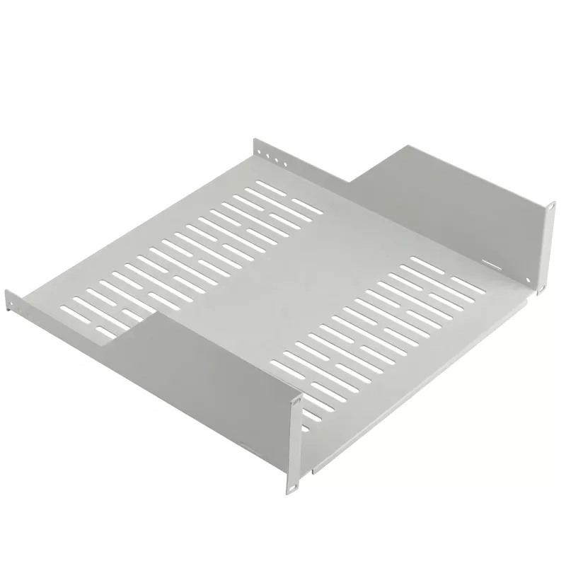 EFB ELEKTRONIK 19 inch 3U fiksuota konsolinė lentyna, 450 mm gylio, 36 kg apkrova, šviesiai pilka RAL 7035