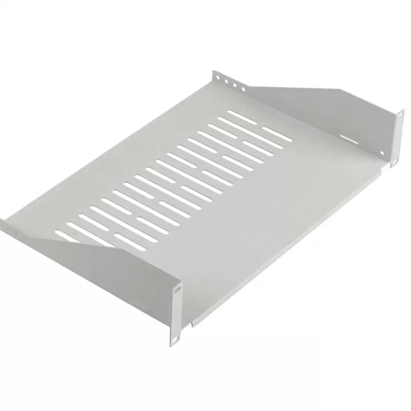 EFB ELEKTRONIK 19 colių 2U fiksuota lentyna, 300 mm gylio, 22 kg apkrova, šviesiai pilka RAL 7035