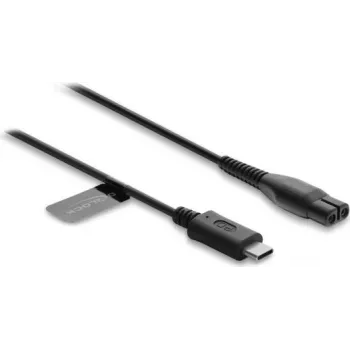 Delock USB Type-C įkrovimo laidas 4,3 V elektriniams skustuvams, suderinamas su Philips OneBlade 360 Face + Body – atsarginis skustuvo įkrovimo laidas 1 m