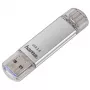 Hama FlashPen C-Laeta 64GB USB 3.0 Flash Drive, aliuminio, sidabrinė/juoda
