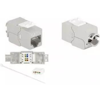 LogiLink NK4067 Cat.8.1 Keystone Jack, STP, beįrankis, RJ45 moteriška, 40G, 2000 MHz, I klasė, cinko liejinys, 1 vnt.