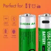 LogiLink LR6RCB2 įkraunamos AA ličio jonų baterijos su USB-C, 2 vnt., 1,5 V pastovi įtampa, 2600 mWh