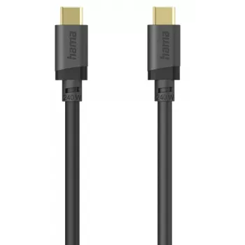 USB-C į USB-C laidas 5 Gbps, 240 W, 0,75 m, juodas