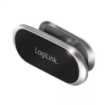 LogiLink Magnetinis automobilio telefono laikiklis ant ventiliacijos grotelių, sidabrinis – 360° sukimasis, neodimio magnetai, universalus