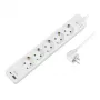 LogiLink LPS280U elektros ilgintuvas, 5 AC lizdai, 2 USB prievadai (USB-A ir USB-C), 17W, baltas