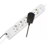 LogiLink LPS280U elektros ilgintuvas, 5 AC lizdai, 2 USB prievadai (USB-A ir USB-C), 17W, baltas