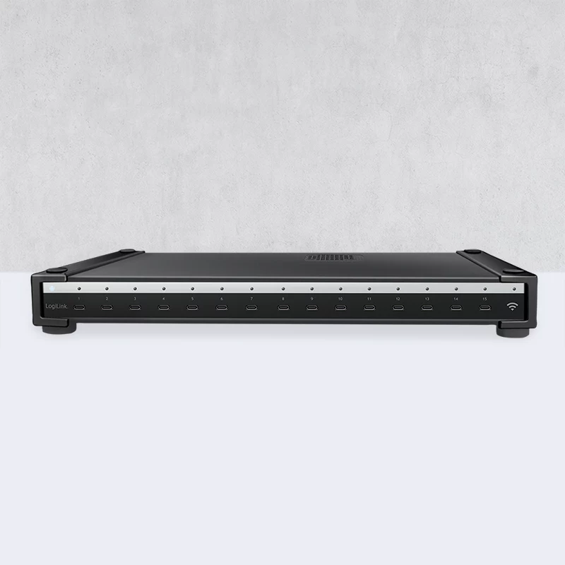 LogiLink USB-C kelių prievadų įkroviklis (IPSS), 15 prievadų, PD, Smart, juodas