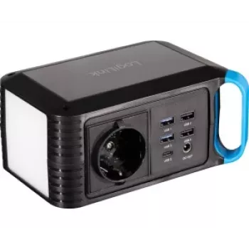LogiLink Portable Power Station 80W, 256Wh LiFePO4 su 60W USB-C PD, gryno sinusinio bangos AC