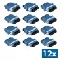 LogiLink SC Duplex šviesolaidžio adapteris, 12 vnt., su flanšu, mėlynas