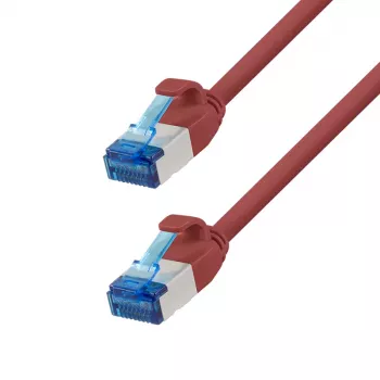 LogiLink Cat.6A Slim S/FTP LSZH Patch Laidas, raudonas, 15 m, SlimLine