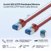 LogiLink Cat.6A Slim S/FTP LSZH Patch Laidas, raudonas, 15 m, SlimLine
