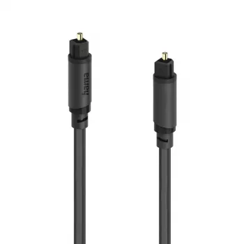 Toslink optinis garso kabelis 5m – skaitmeninis S/PDIF šviesolaidinis laidas namų kinui, soundbar, TV, žaidimų konsolei – juoda PVC izoliacija, vyriškas į vyrišką