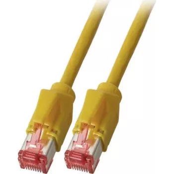 EFB Elektronik K8708GE.050 Cat.6A S/FTP LSZH komutacinis kabelis, Daetwyler 7702 TM21, 0,5 m, geltonas