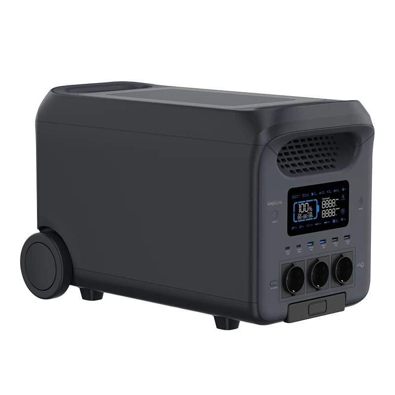 LOGILINK PPS3000 nešiojama elektrinė stotis, 3000W LiFePO4, 2560Wh, Tuya Smart, UPS
