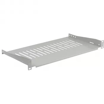 EFB ELEKTRONIK 19 colių 1U fiksuota lentyna, 250 mm gylio, 10 kg apkrova, šviesiai pilka RAL 7035