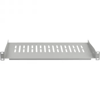EFB ELEKTRONIK 19 colių 1U fiksuota lentyna, 250 mm gylio, 10 kg apkrova, šviesiai pilka RAL 7035