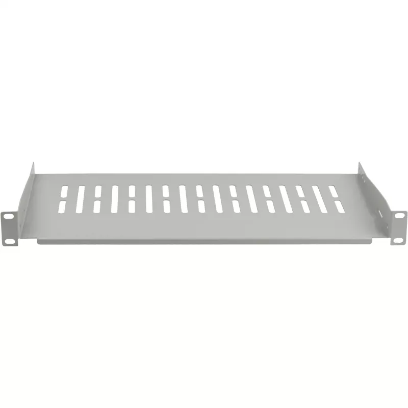 EFB ELEKTRONIK 19 colių 1U fiksuota lentyna, 250 mm gylio, 10 kg apkrova, šviesiai pilka RAL 7035