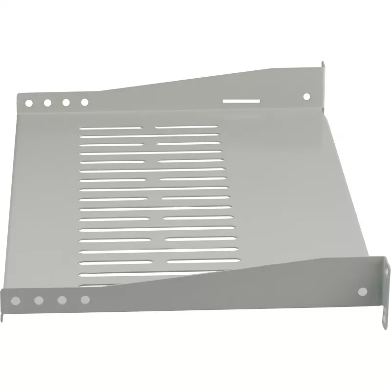 EFB ELEKTRONIK 19 colių 1U fiksuota lentyna, 250 mm gylio, 10 kg apkrova, šviesiai pilka RAL 7035