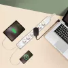 LogiLink ilgintuvas su 6 apsauginiais lizdais, USB-A ir USB-C PD 20W, mygtuku, 1,5 m, baltas