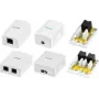 LogiLink Cat.6A paviršinio montavimo dėžutė su 1 RJ45 prievadu, balta (RAL 9003)