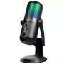 LogiLink USB kondensatorinis mikrofonas su RGB apšvietimu, kardiode/omnidirekcinis, 20 Hz – 20 kHz, juodas (HS0059)