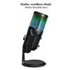 LogiLink USB kondensatorinis mikrofonas su RGB apšvietimu, kardiode/omnidirekcinis, 20 Hz – 20 kHz, juodas (HS0059)