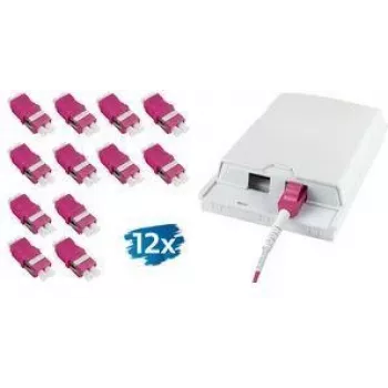 LogiLink LC Duplex OM4 flangeless šviesolaidžio movų rinkinys, violetinis, 2x LC Duplex, SC-Simplex anga