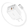 LogiLink USB-A/C įkroviklis 65 W GaN 3 prievadų baltas su USB-C laidu