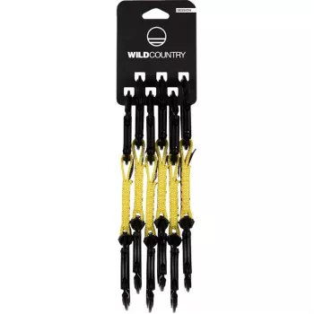 Wild Country HMS Screwgate Locking Karabinas 6 vnt. - juoda/geltona, 25 kN