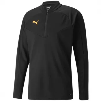 PUMA vyriški individualFINAL 1/4 užtrauktuko treniruočių marškinėliai juodi