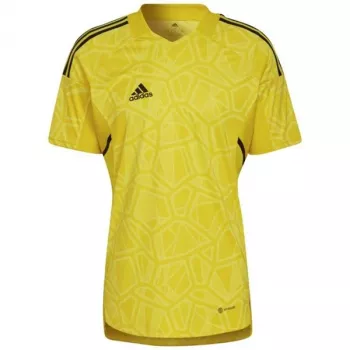 adidas Condivo 22 vartininko marškinėliai trumpomis rankovėmis vyrams saulės geltoni HF0138