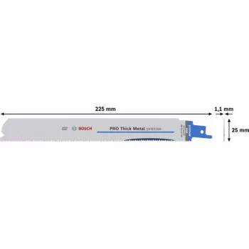 Bosch 2608658999 Expert Progressor for Metal S 1137 HBF pjūklo geležtės stūmokliniam pjūklui, 225 mm, 1,1 mm, 25 vnt.