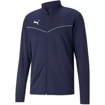 PUMA teamRISE treniruočių poliesterio striukė tamsiai mėlyna 657392 06 S vyriška užtrauktuku