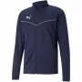 PUMA teamRISE treniruočių poliesterio striukė tamsiai mėlyna 657392 06 S vyriška užtrauktuku